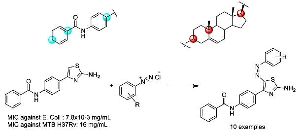 Image for Design, synthesis and in vitro antimicrobial activity of novel phenylbenzamido-aminothiazole-based azasterol mimics