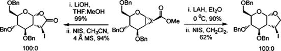 Image for Efficient Synthesis of Fused Perhydrofuro[2,3-b]pyrans (and Furans) by Ring Opening of 1,2-Cyclopropanated Sugar Derivatives