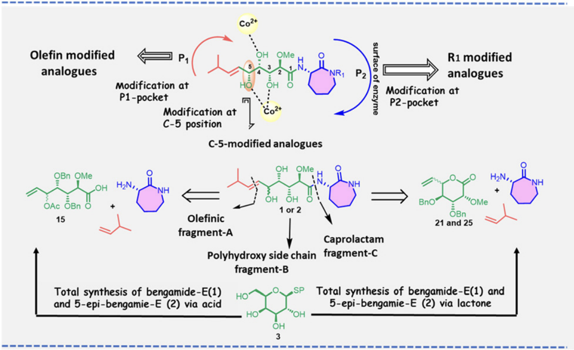 Image for A simple and efficient pathway for the total synthesis of marine natural products: Bengamide E and 5-epi-bengamide E