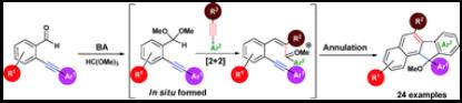 Graphical abstract: A facile access to substituted benzo[a]fluorenes from o-alkynylbenzaldehydes via in situ formed acetals